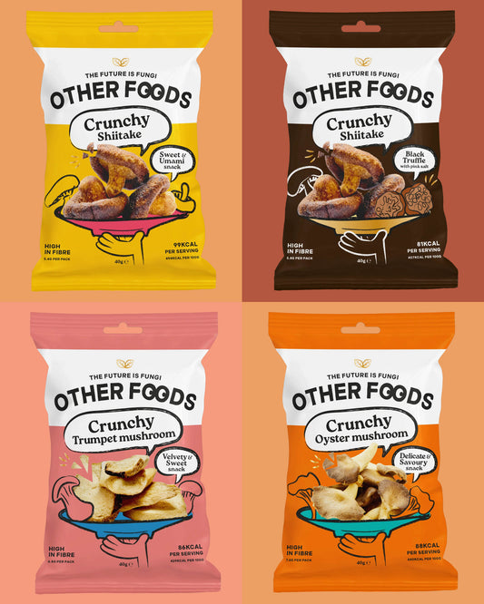 Other Foods - Mushroom snack mixed case selection 4 bags (4 x 40g)