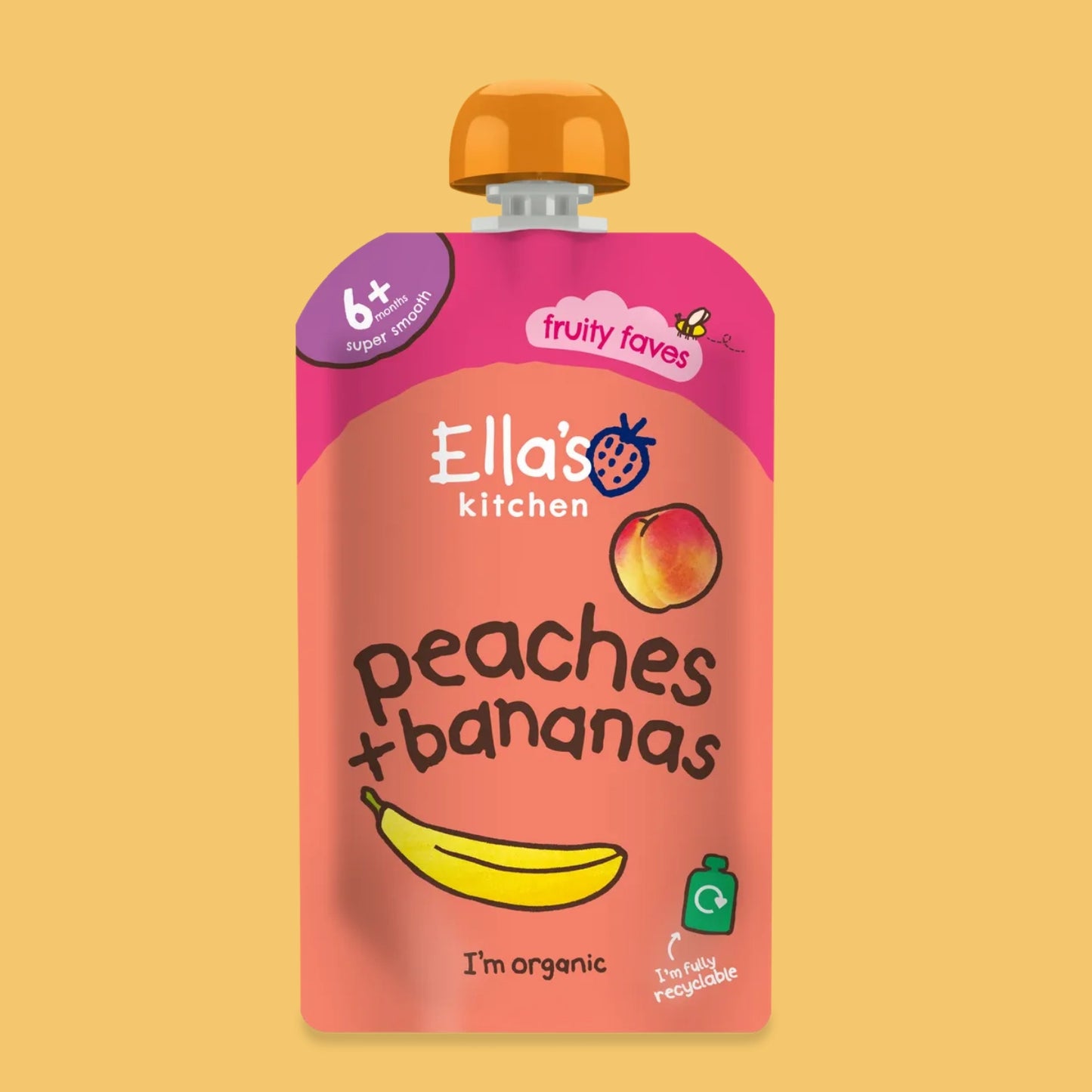 Ella's Kitchen - Stage 1 - Peaches + Bananas 120g