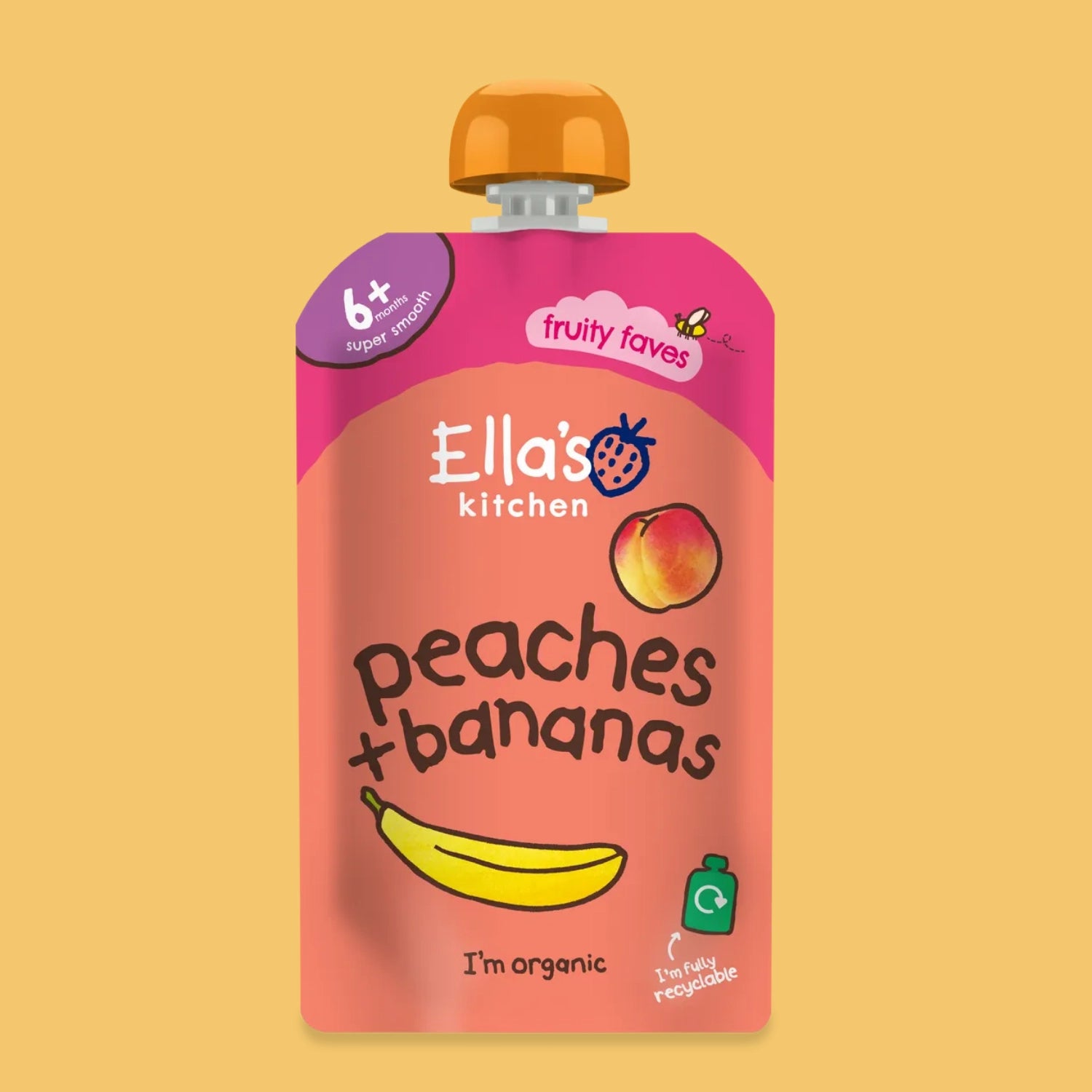 Ella's Kitchen - Stage 1 - Peaches + Bananas 120g