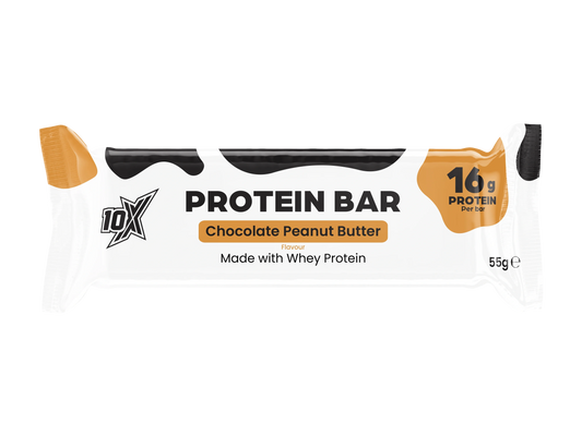 10X Athletic 10X Protein Bar 12x 55g Chocolate Peanut Butter
