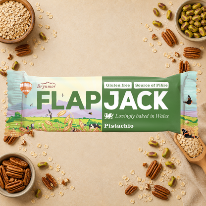 Brynmor Pistachio Gluten Free Vegan Flapjack Oat Bar