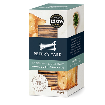 Peter's Yard - Rosemary & Sea Salt Sourdough Crackers