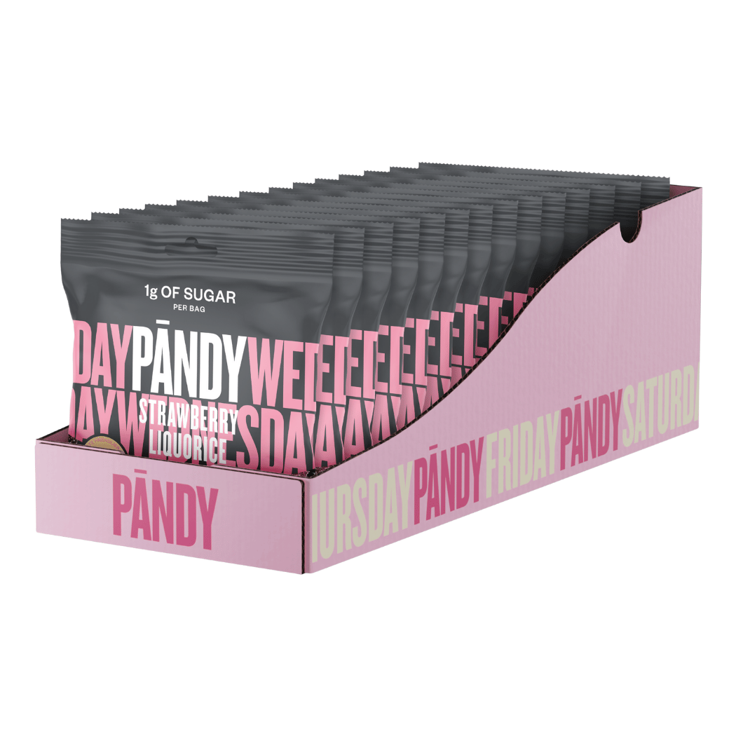 PANDY Candy 14x50g Strawberry Liquorice