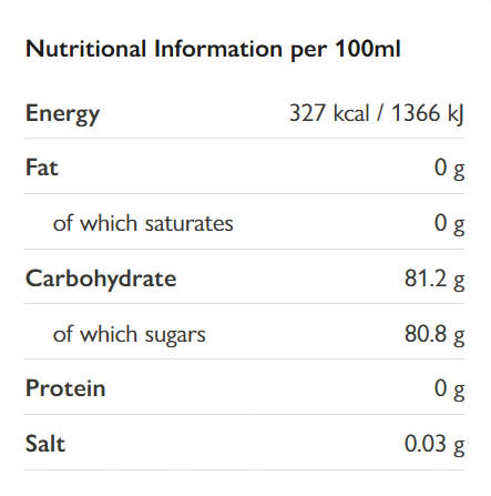 Nutritional information (full)