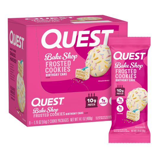 Quest Nutrition Bakeshop Frosted Cookie 8x25g Birthday Cake