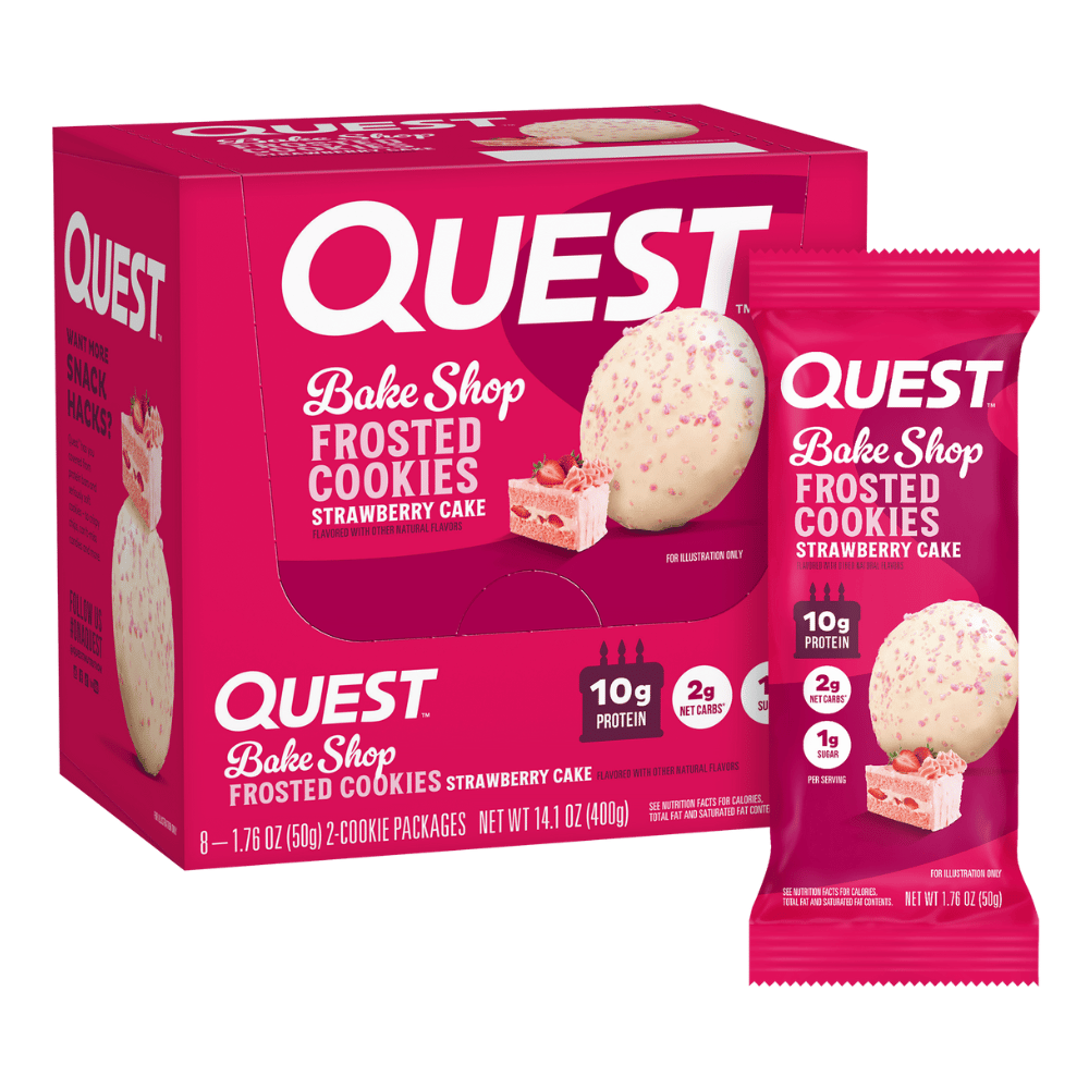 Quest Nutrition Bakeshop Frosted Cookie 8x25g Strawberry Cake