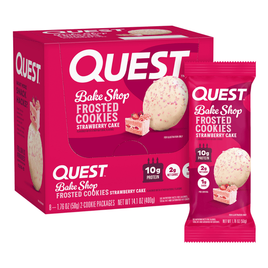 Quest Nutrition Bakeshop Frosted Cookie 8x25g Strawberry Cake