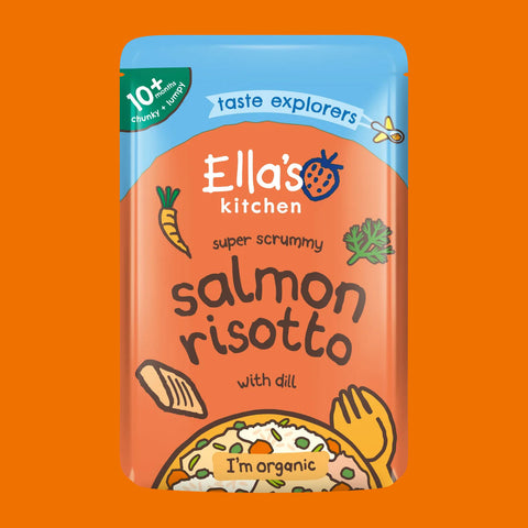 Ella's Kitchen - Stage 3 - Super Scrummy Salmon Risotto With A Sprinkle Of Cheese