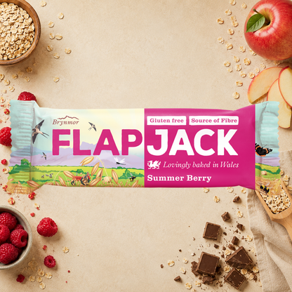 Brynmor Summer Berry Gluten Free Vegan Flapjack Oat Bar