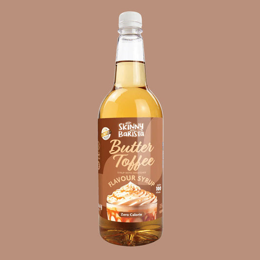 Skinny Food Co. Zero Calorie Sugar Free Coffee Syrup - Butter Toffee