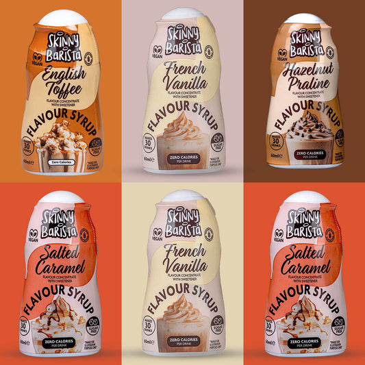 Skinny Food Co Barista Shots Selection Pack of 6 x 60ml Contains 4 flavours