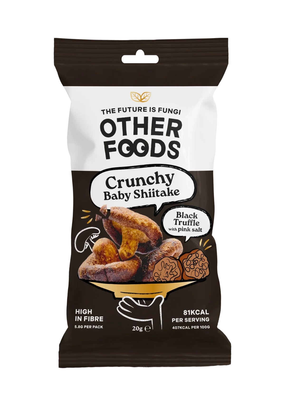 Other Foods - Crunchy Baby Shiitake Mushroom - Black Truffle & Pink salt