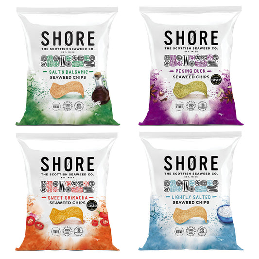 Shore Seaweed Chips Selection Pack of 8