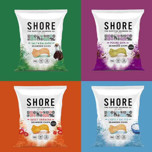 Shore Seaweed Chips Selection Pack of 8