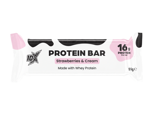 10X Athletic 10X Protein Bar 12x 55g Strawberries Cream