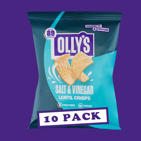 Olly's - Salt & Vinegar Lentil Crisps 10 x 20g