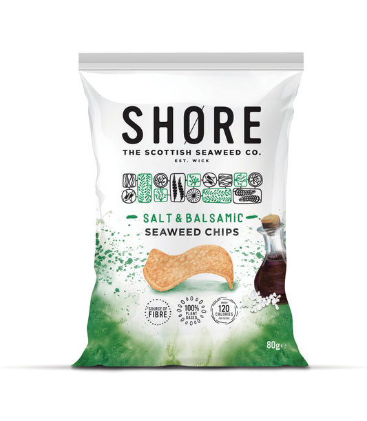 Shore Seaweed Chips - Salt & Balsamic 80g