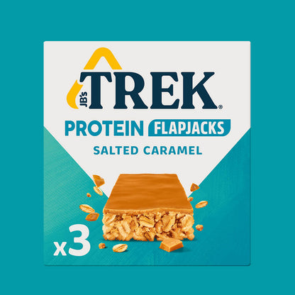 JB's Trek Salted Caramel Flavour Topped Protein Flapjack 3x50g
