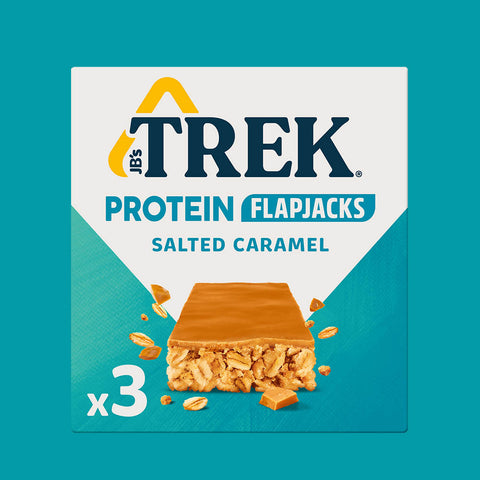 Trek Salted Caramel Flavour Topped Protein Flapjack