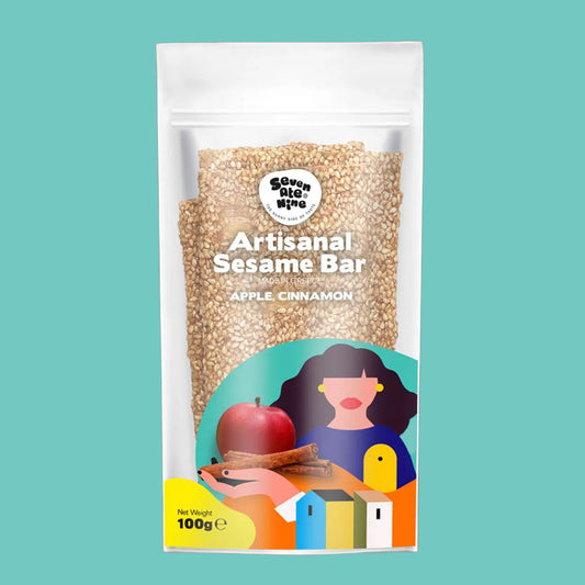 Seven Ate Nine - Sesame Bar - Apple and Cinnamon 100g