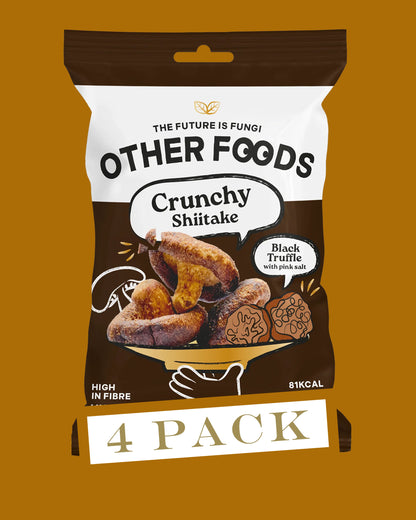 Crunchy Shiitake Mushroom - Black Truffle & Pink salt Pack of 4x40g