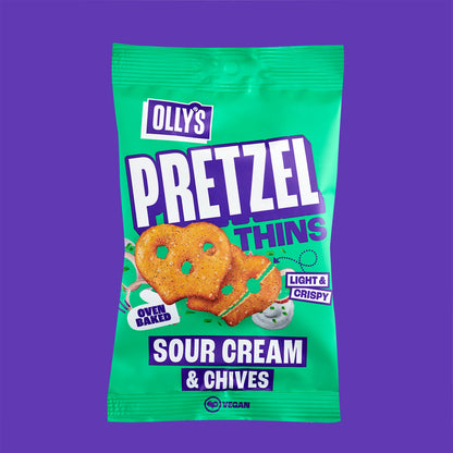 Olly's - Sour Cream & Chives Pretzel 35g oven baked an vegan