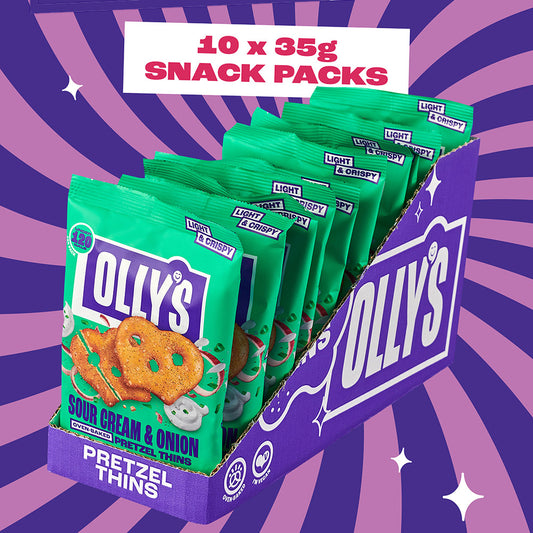 Olly's - Sour Cream & Onion Pretzel 10x35g