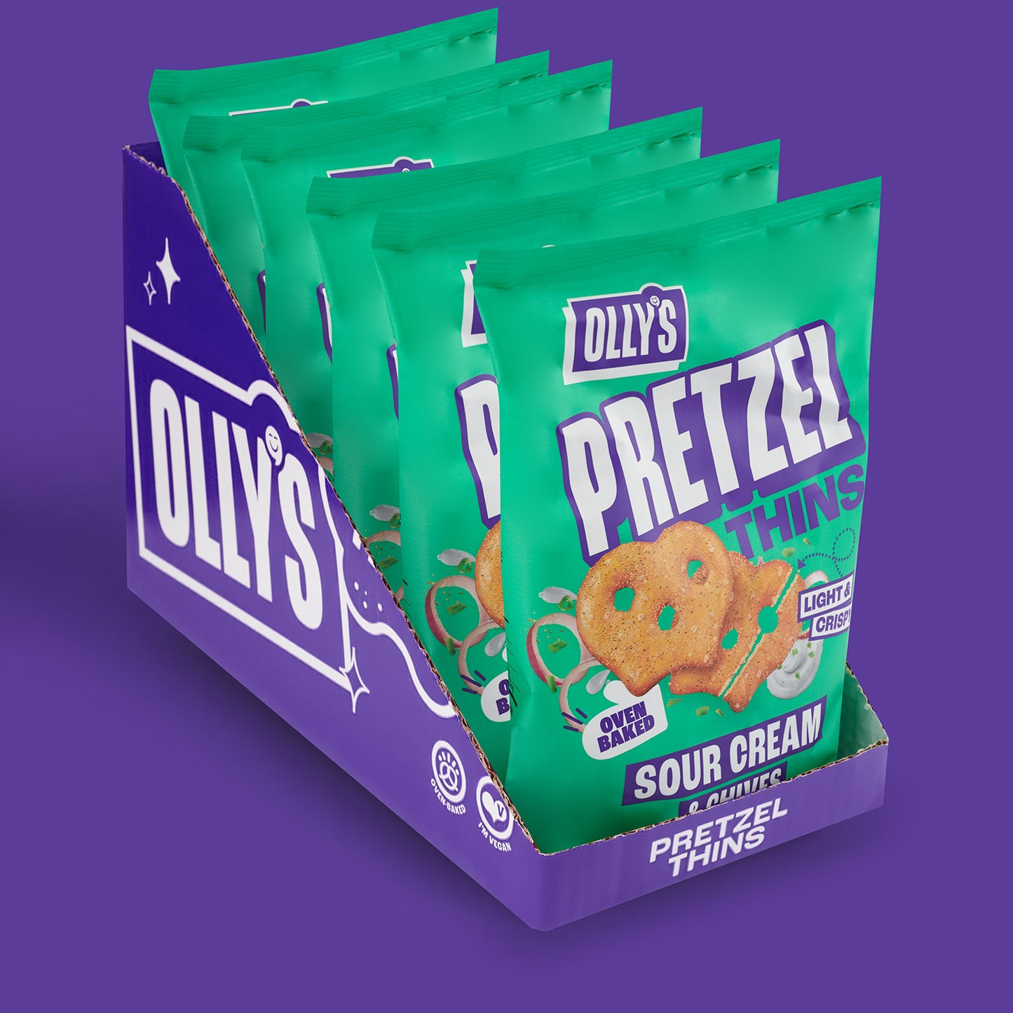 Olly's - Sour Cream & Chives Pretzel 7x140g