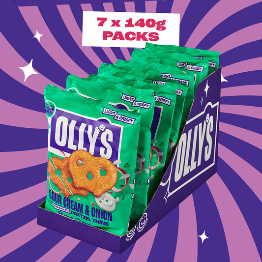 Olly's - Sour Cream & Onion Pretzel 7x140g