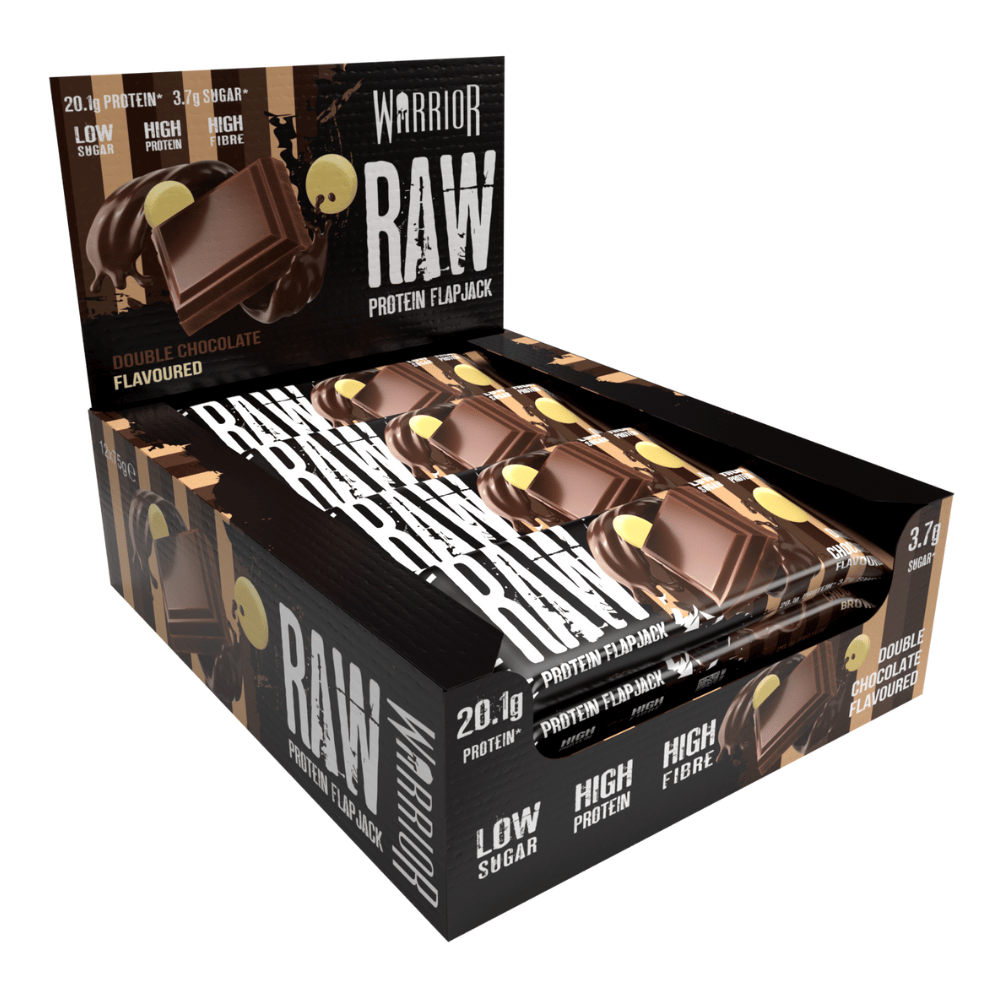 Warrior Raw Protein Flapjack 12x75g Double Chocolate