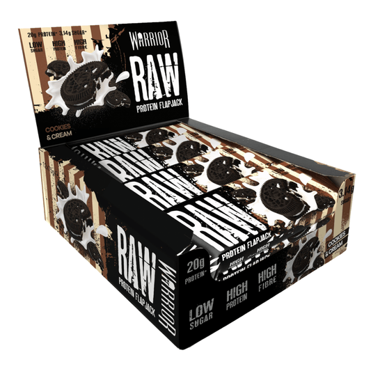 Warrior Raw Protein Flapjack 12x75g Cookies & Cream