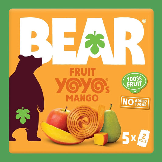 BEAR Mango Yoyo Fruit Rolls Kids Snack No Added Sugar