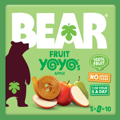 BEAR Apple Yoyo Fruit Rolls Kids Snack No Added Sugar