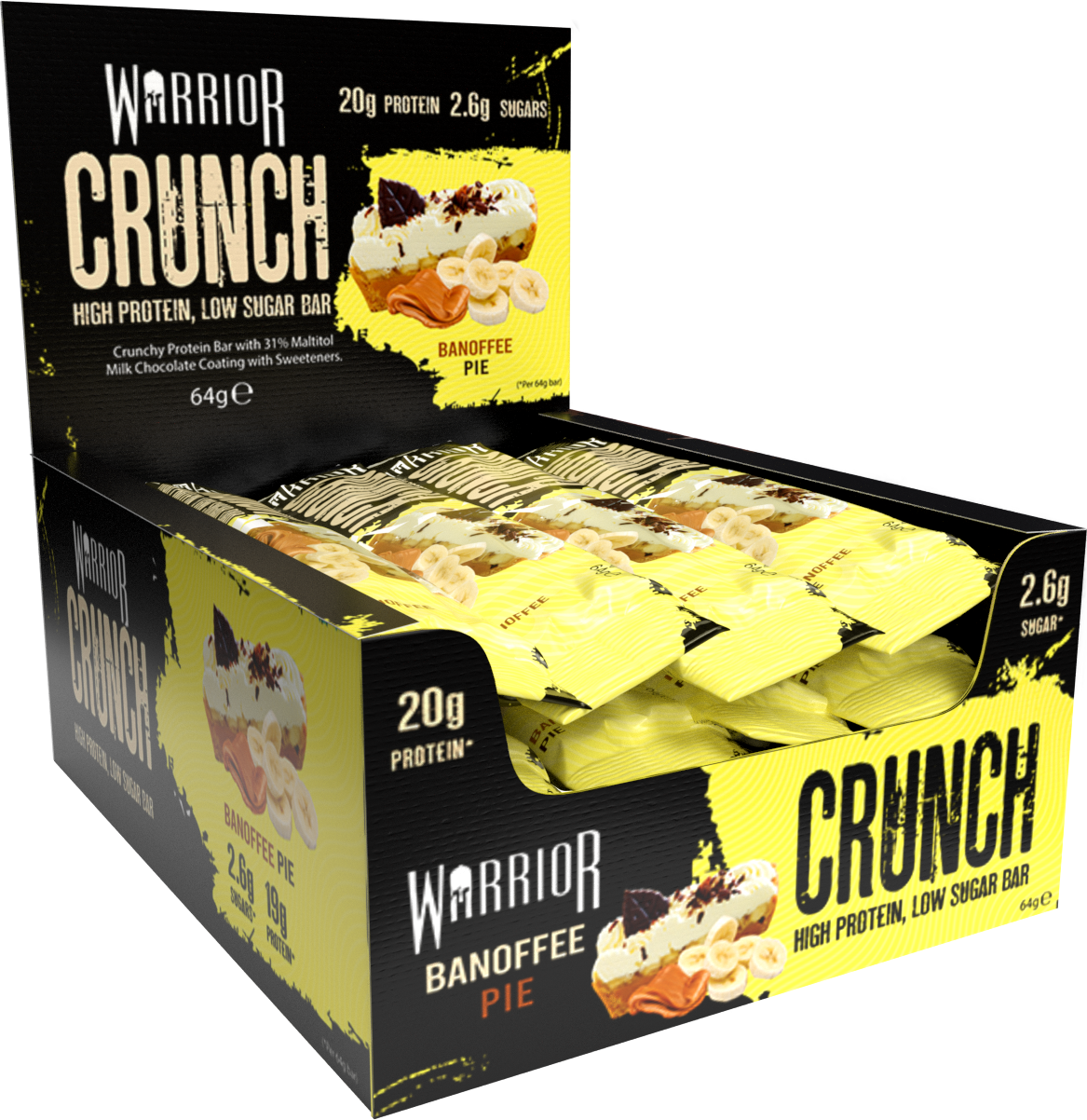 Warrior Crunch Bars 12x64g Banoffee Pie