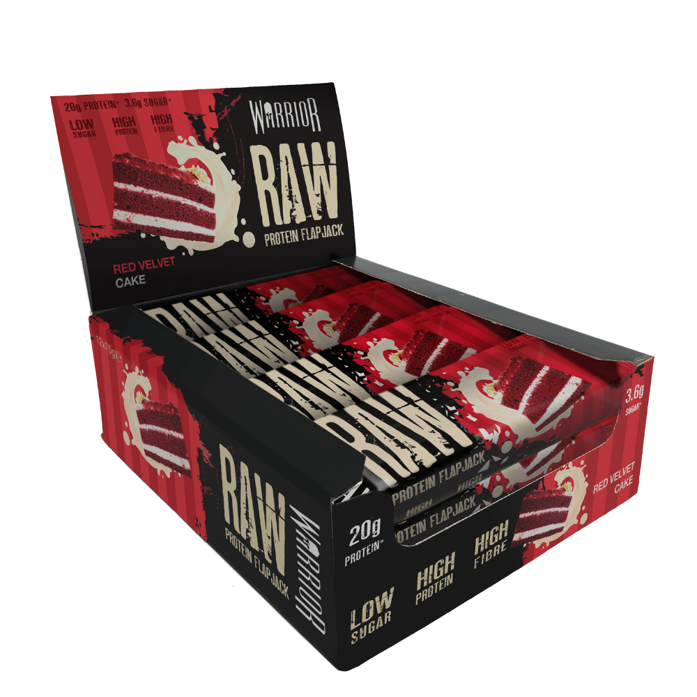 Warrior Raw Protein Flapjack 12x75g Red Velvet Cake