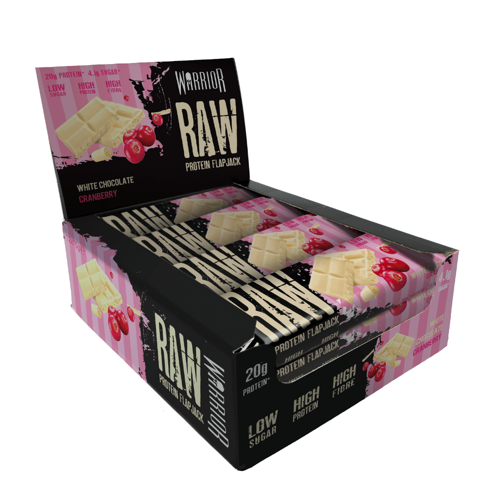 Warrior Raw Protein Flapjack 12x75g White Chocolate Cranberry