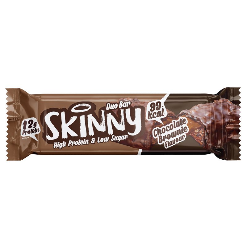 The Skinny Food Co Duo Low Sugar High Protein Bar 12 x 60g Chocolate Brownie