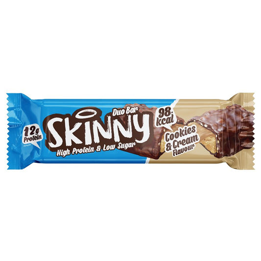 The Skinny Food Co Duo Low Sugar High Protein Bar 12 x 60g Cookies and Cream