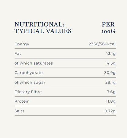 Forest Feast Salted Dark Chocolate Almonds Snack Pack 40g Nutritional information