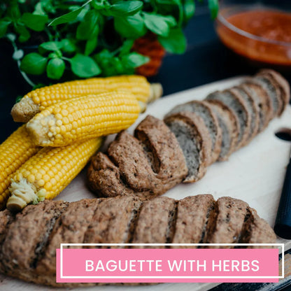 Cooked baguette using Bake-Free Home-made bread flour mixture