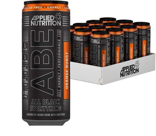 Applied Nutrition ABE (All Black Everything) Carbonated Can 12x330ml Orange Burst