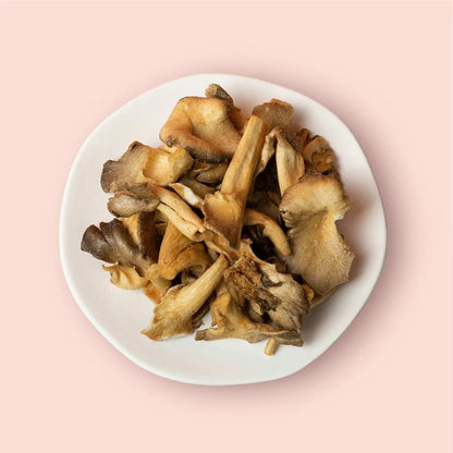 Dried mushrooms bowl of Crunchy Oyster Mushroom