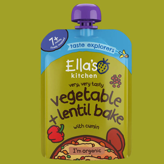 Ella's Kitchen - Stage 2 - Very, Very Tasty Vegetable + Lentil Bake With Cumin