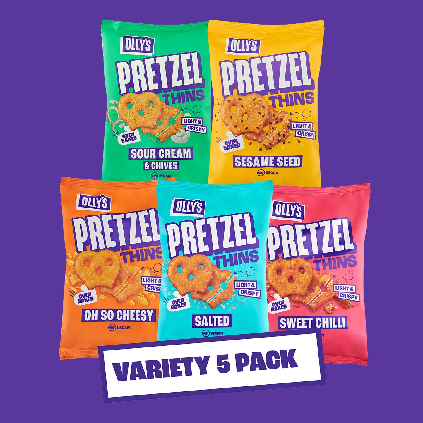 Olly's Snacks - Pretzel Selection Large 5x140g