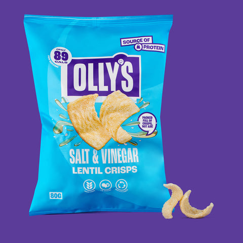 Olly's - Salt & Vinegar Lentil Crisps 80g