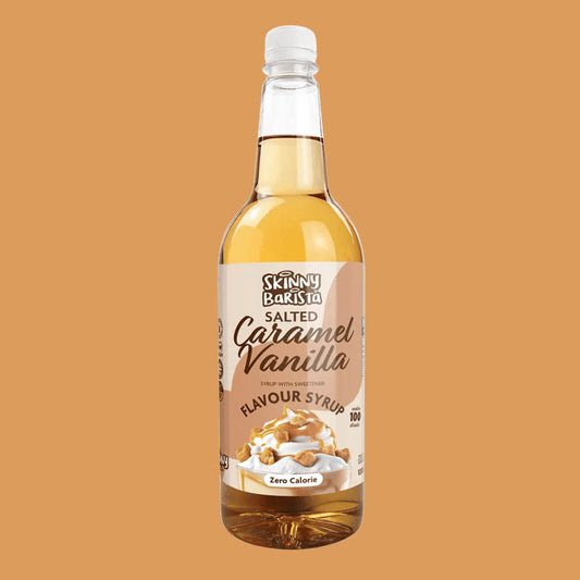 Skinny Food Co. Zero Calorie Sugar Free Coffee Syrup - Salted Caramel Vanilla