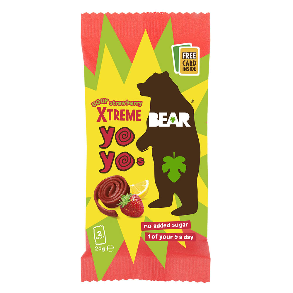 BEAR Extreme Sour Yoyo - Strawberry