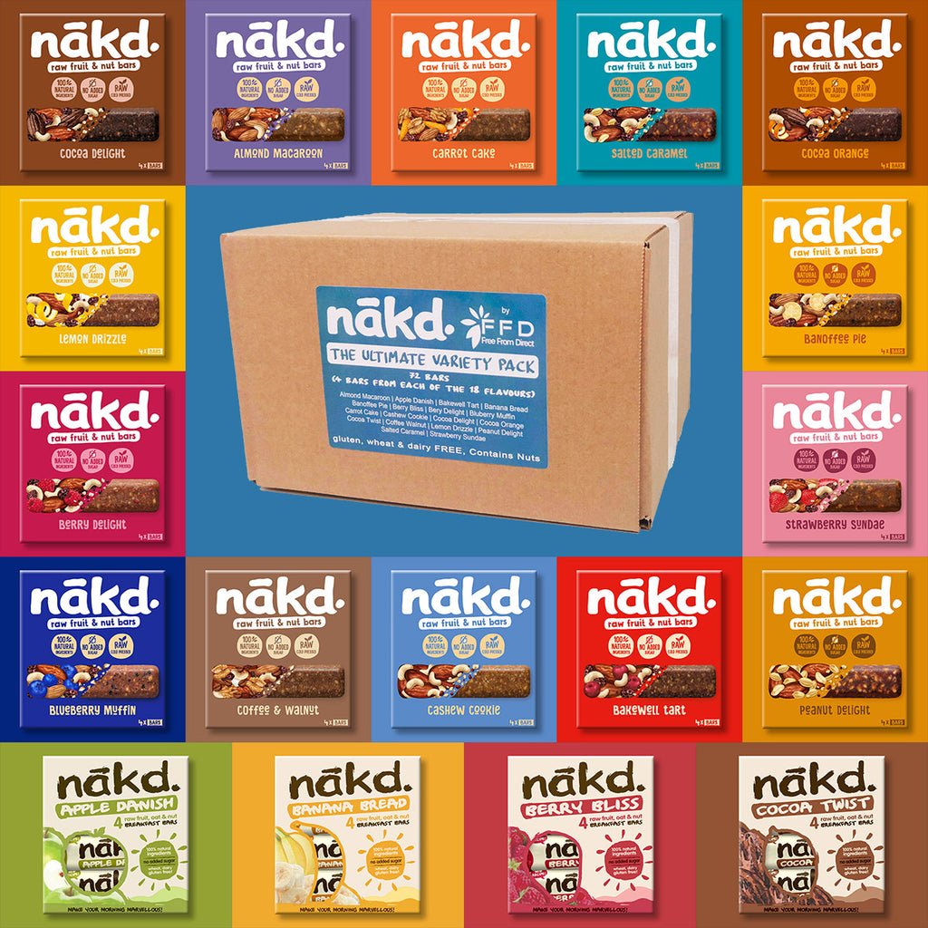 Nakd Bars Assorted 30g/35g pack of 18 ( flavors could be vary on  availability )