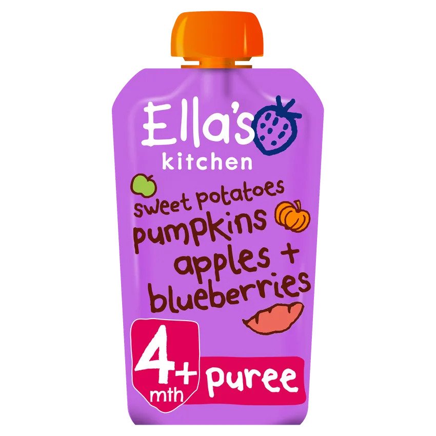 Ella's Kitchen - Stage 1 - Sweet Potatoes, Pumpkins,  Apples & Blueberries