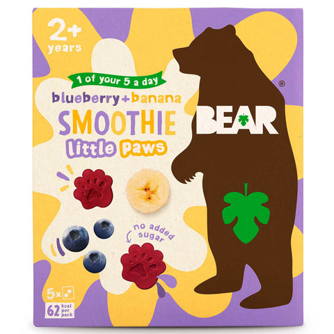 BEAR PAWS Fruit Shapes Raspberry & Blueberry Multipack 5 x 20g